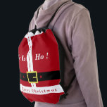 Christmas Santa Drawstring Bag Trekkoord Rugzakje<br><div class="desc">Vrolijk Kerstfeest Kerstman Trekkoord Tassen - Cadeaus voor iedereen - Kies / Voeg Uw Unieke Tekst / Naam / Kleur - Maak Uw Speciaal Cadeau - Vergroot en verplaats of verwijder en voeg elementen / tekst met maatwerktool ! Ontwerp van MIGNED. Bekijk mijn andere projecten. U kunt mijn design ook...</div>