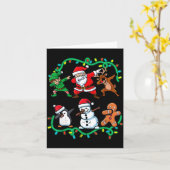 Christmas Santa Elf Reindeer Dab Xmas Dance Boys G Kaart (Gele Bloem)