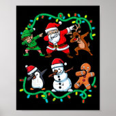 Christmas Santa Elf Reindeer Dab Xmas Dance Boys G Poster (Voorkant)
