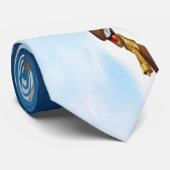 CHRISTMAS SANTA EN REINDEER STROPDAS (Opgerold)