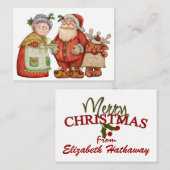 Christmas Santa Enclosure Kaart / Label - SRF (Voorkant / Achterkant)