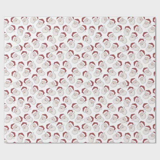 Christmas Santa Face Cadeaupapier (Vlak)