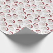 Christmas Santa Face Cadeaupapier (Hoek)