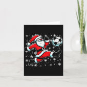 Christmas Santa Football Kick Xmas Soccer Men Boys Kaart (Voorkant)