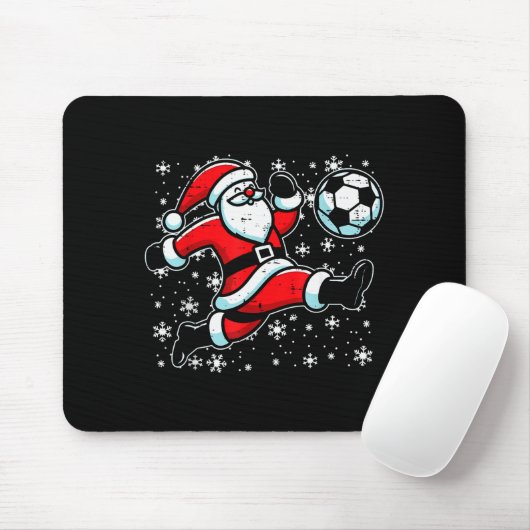 Christmas Santa Football Kick Xmas Soccer Men Boys Muismat (Met muis)
