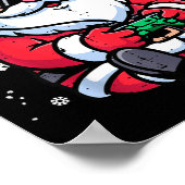 Christmas Santa Gamer Funny Xmas Video Gaming Men  Poster (Hoek)