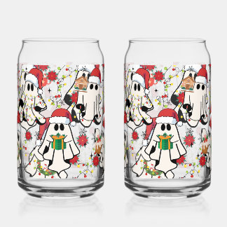 Christmas Santa Ghost Glass Cups Blikvorm Glas