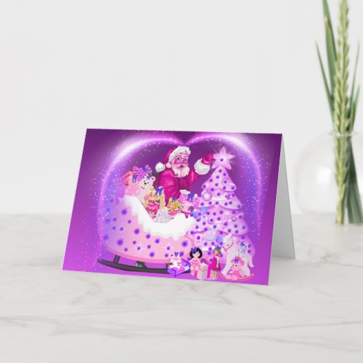 Christmas Santa Gift Giver Wenskaart Kaart (Voorkant)