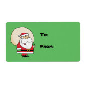 Christmas Santa Gift Label Label (Voorkant)