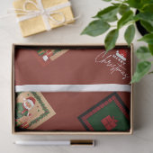  Christmas Santa & Gift Pattern Tissue Paper Tissuepapier (Geschenk)