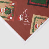 Christmas Santa & Gift Pattern Tissue Paper Tissuepapier (Detail)