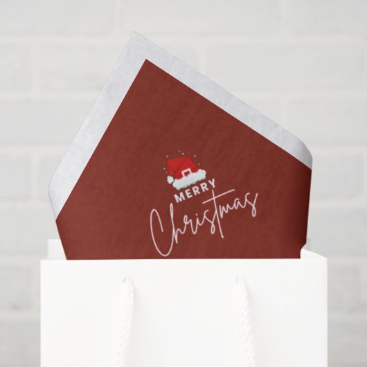 Christmas Santa & Gift Pattern Tissue Paper Tissuepapier (Cadeauzakje)