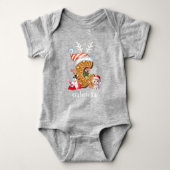 Christmas Santa Gingerbread Alphabet G Romper (Voorkant)
