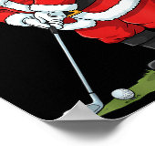 Christmas Santa Golf Golfer Xmas Funny Christmas G Poster (Hoek)