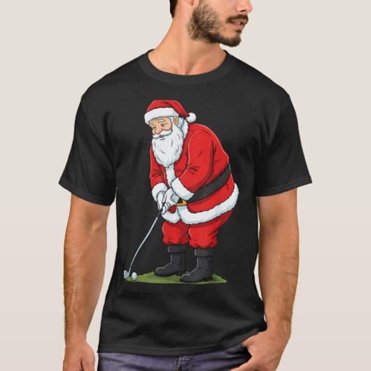 Christmas Santa Golf Golfer Xmas Funny Christmas G T-shirt (Voorkant)