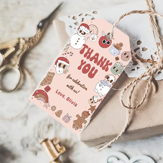 Christmas Santa Groovy Hippie Verjaardagscadeau La Cadeaulabel