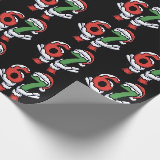 Christmas Santa Hand 67 6 7 Cadeaupapier (Hoek)