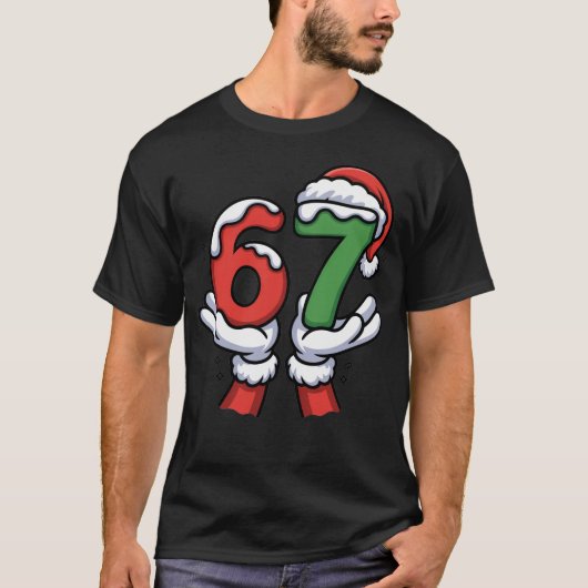 Christmas Santa Hand 67 6 7 T-shirt (Voorkant)