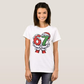 Christmas Santa Hand 67 6 7  T-shirt (Voorkant volledig)