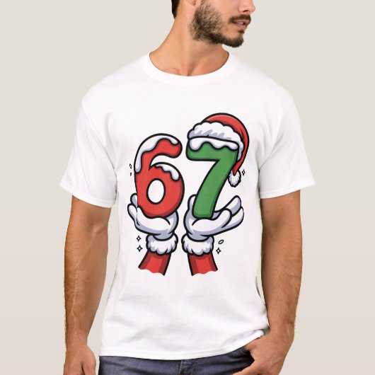 Christmas Santa Hands Fun T-shirt (Voorkant)