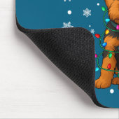 Christmas Santa Hat Reindeer Airedale Terrier Love Muismat (Hoek)