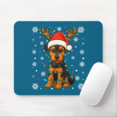 Christmas Santa Hat Reindeer Airedale Terrier Love Muismat (Met muis)