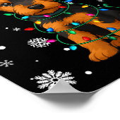 Christmas Santa Hat Reindeer Airedale Terrier Love Poster (Hoek)