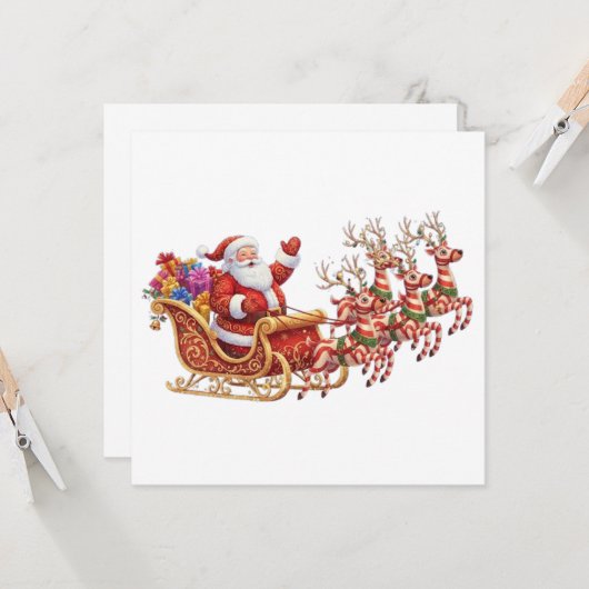 CHRISTMAS SANTA KAART (Voorkant / Achterkant in situ)
