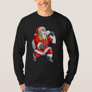 Christmas Santa Karate Funny Boys Kids Pajama Xmas T-shirt