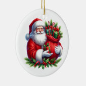Christmas Santa Keramisch Ornament (Rechts)