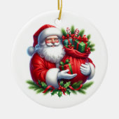 Christmas Santa Keramisch Ornament (Voorkant)