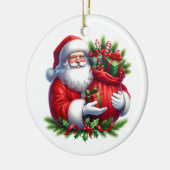 Christmas Santa Keramisch Ornament (Links)