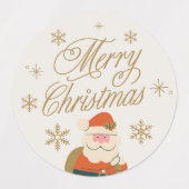 Christmas Santa Label Stickers Sheet (Design 2)
