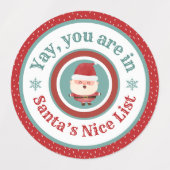 Christmas Santa Label Stickers Sheet (Design 1)