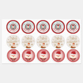 Christmas Santa Label Stickers Sheet (Vel)
