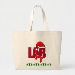 CHRISTMAS SANTA LABORATORY GROTE TOTE BAG