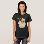Christmas Santa Leopard Hat Merry Xmas Cute  Women T-shirt (Voorkant volledig)