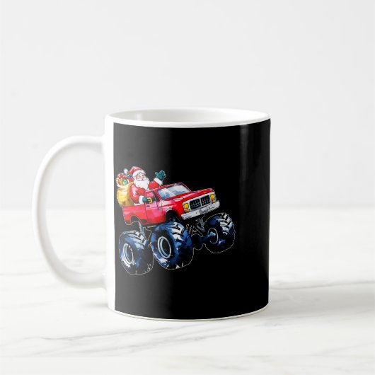 Christmas Santa Monster Truck Xmas Boys Kids Toddl Koffiemok (Links)