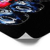 Christmas Santa Monster Truck Xmas Boys Kids Toddl Poster (Hoek)