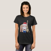 Christmas Santa Paris France T-shirt (Voorkant volledig)