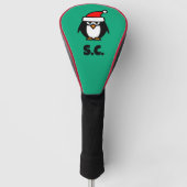 Christmas Santa penguin custom driver Golfheadcover (Voorkant)
