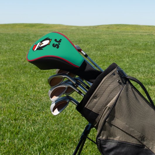 Christmas Santa penguin custom driver Golfheadcover (Insitu)