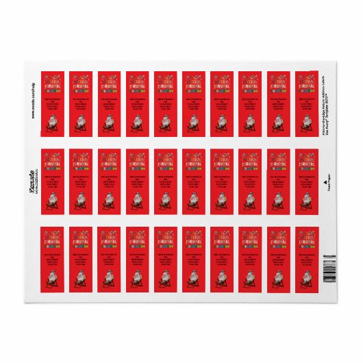 Christmas & Santa personalize Etiket (Full Sheet)