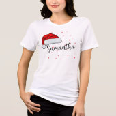 Christmas Santa Pet Custom name Familie T-shirt (Voorkant)