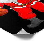 Christmas Santa Playing Basketball Xmas Funny Srts Poster (Hoek)