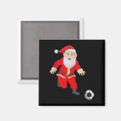 Christmas Santa Playing Soccer Football Xmas Srts  Magneet (Voorkant / Achterkant)
