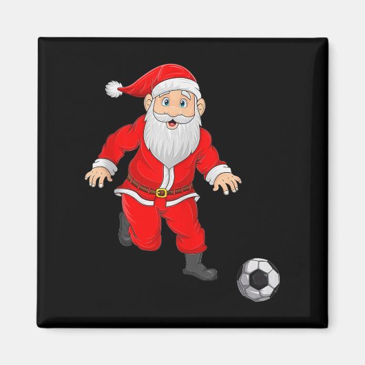 Christmas Santa Playing Soccer Football Xmas Srts  Magneet (Voorkant)