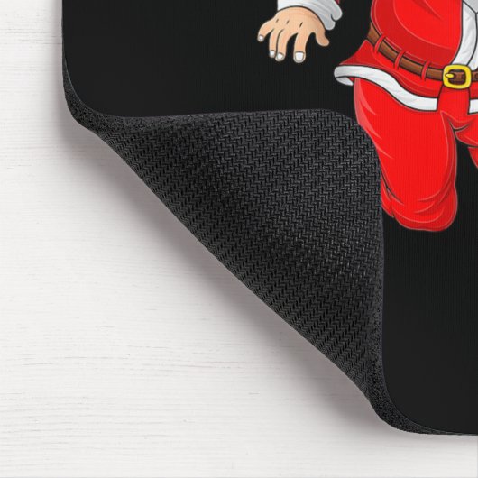 Christmas Santa Playing Soccer Football Xmas Srts  Muismat (Hoek)