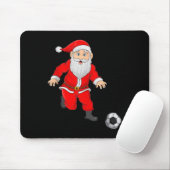 Christmas Santa Playing Soccer Football Xmas Srts  Muismat (Met muis)