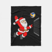 Christmas Santa Playing Volleyball Xmas Funny Srts Fleece Deken (Voorkant)